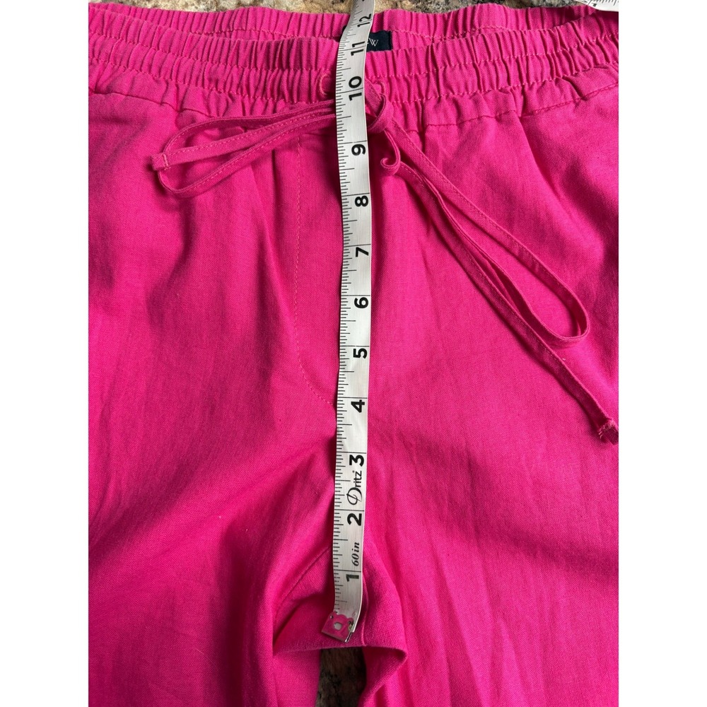J.Crew Seaside Pink Linen Blend Drawstring Elastic Waist Coastal Pants Size 6 - Picture 5 of 8